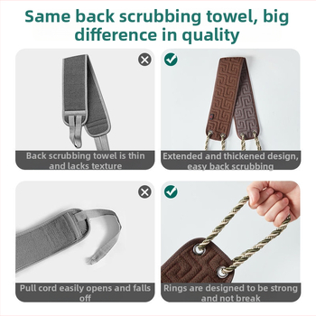 Pánska osuška do kúpeľa s rukavicou na čistenie chrbta, exfoliačná, z viskozy, všeobecné použitie