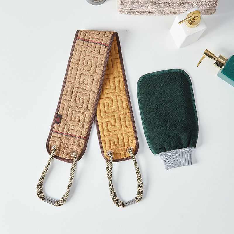 Prosop de baie pentru bărbați cu mănușă de frecare a spatelui, exfoliant, din viscoză, utilizare generală