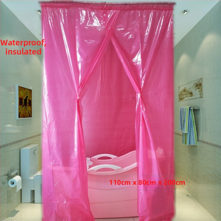 Sprchová stan pre dospelých, izolovaná na zimu, obdĺžnikový plast
