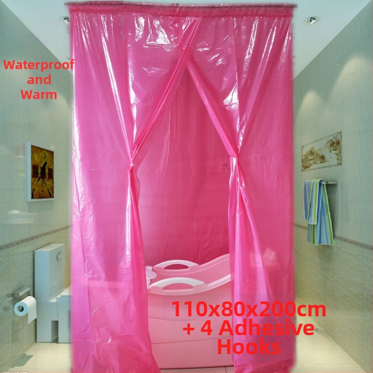Sprchová stan pre dospelých, izolovaná na zimu, obdĺžnikový plast