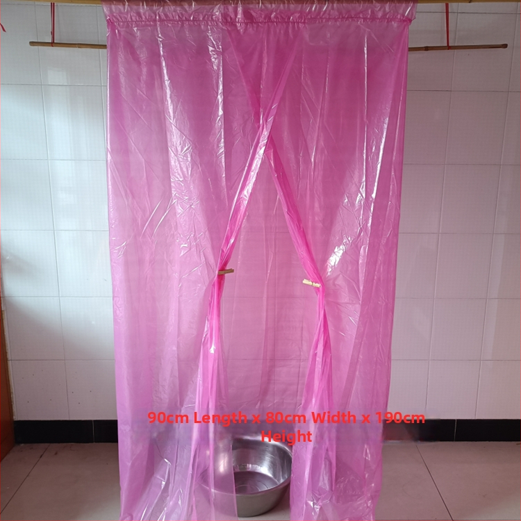 Sprchová stan pre dospelých, izolovaná na zimu, obdĺžnikový plast