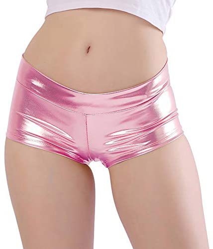 Színpadi magas derekú rövidnadrág, patent bőrhatás, BKYOGA, poliészter, nőknek