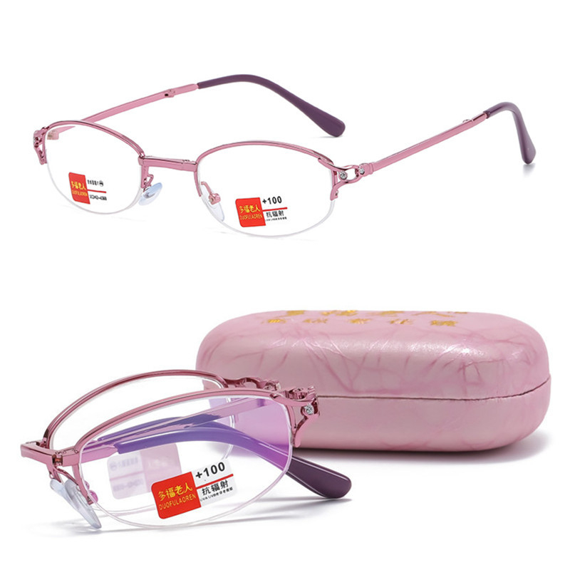 Sklopive naočale za čitanje s zaštitom od plavog svjetla, držač za telefon, okrugli metalni okvir, leće od smole