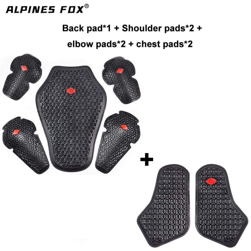 Echipament de protecție încorporat, certificat CE, pentru motocicletă, cu plăci la umeri, coate, spate, piept, genunchi și șolduri