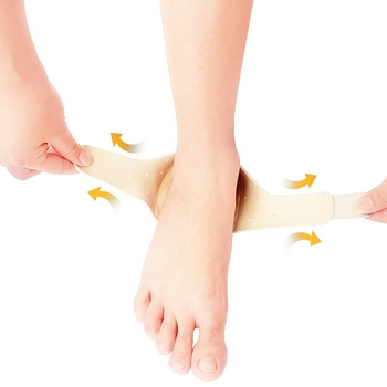 Κάλυμμα φτέρνας με βέλκρο, ρυθμιζόμενος σιλικονοειδής αποσβεστήρας κραδασμών και ανυψωτικός πάτος φτέρνας; Υλικό: ύφασμα, SBR, σιλικόνη; Συμβατό με αθλητικά, δερμάτινα, μποτάκια, σανδάλια