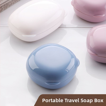 Cestovná krabička na mydlo, prenosná, vodotesná s viečkom, PP materiál, s tlačeným logom, balenie 100 ks