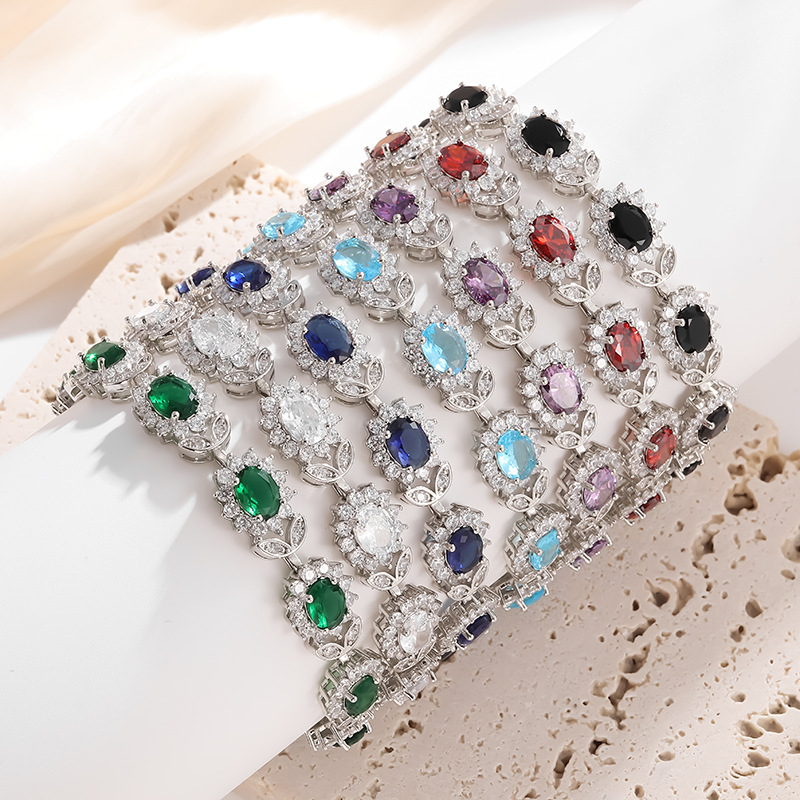 Női cirkón beépítésű karkötő környezetbarát ötvözetből, elektroplakált bevonattal, 30 g, könnyed luxus stílus, 2025 őszén debütál