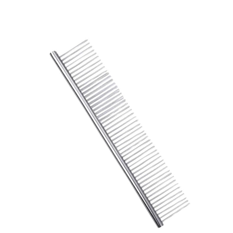 Гребен за разплитане и поддръжка на дългокосмести котки и кучета, стоманен, финозъбен