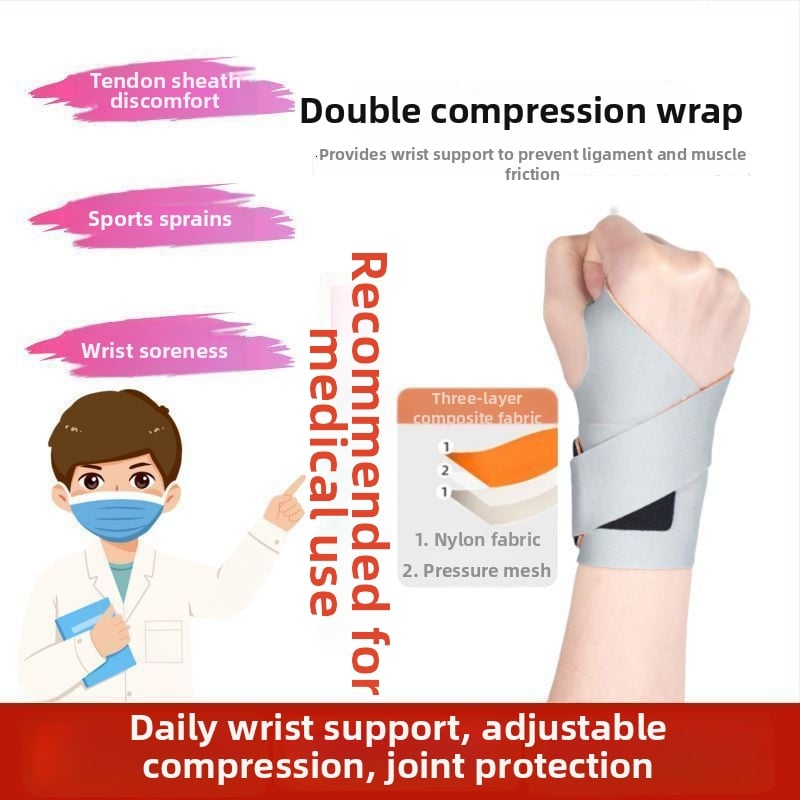 Orteza medicală pentru încheietura mâinii, pentru recuperare după entorse, material burete, potrivită pentru ping-pong și baschet
