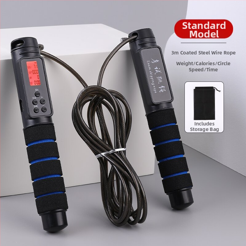 Elektronické počítacie bezdrôtové švihadlo, PVC + oceľové lanko, 2.8, Benefit