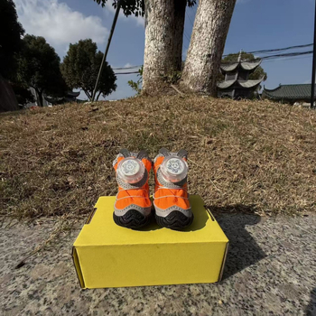 Cipele za male pse – mrežasti gornji dio, protuklizna podloga, rotirajuća kopča, set od 2 komada, poboljšana verzija