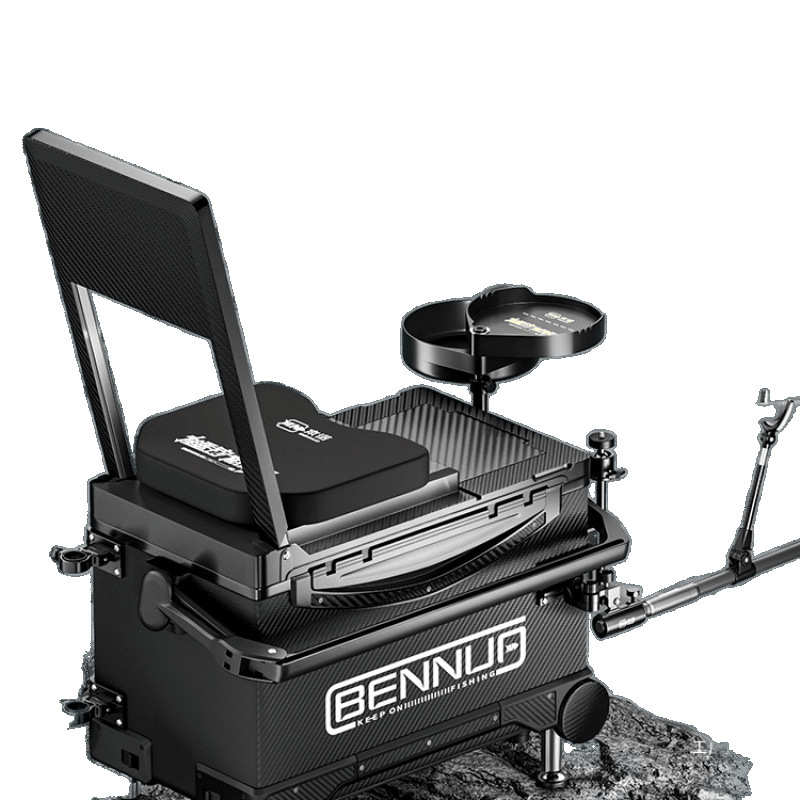 Set ultraușor pentru cutia de pescuit, material PP, cutie de pescuit multifuncțională cu șezut, platformă reglabilă pentru picioare și roți