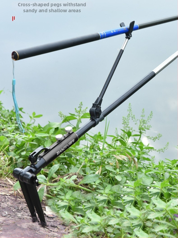 Chaoyu držiak na rybárske prúty s pôdnym konektorom, viacsmery otáčanie, skladací, kovová konštrukcia, kód produktu Dd64495