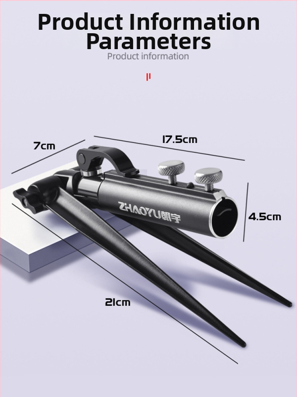 Chaoyu držiak na rybárske prúty s pôdnym konektorom, viacsmery otáčanie, skladací, kovová konštrukcia, kód produktu Dd64495