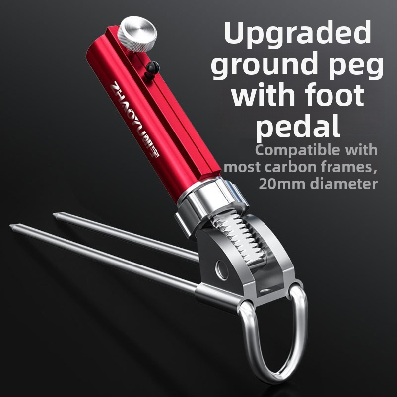 Chaoyu držiak na rybárske prúty s pôdnym konektorom, viacsmery otáčanie, skladací, kovová konštrukcia, kód produktu Dd64495