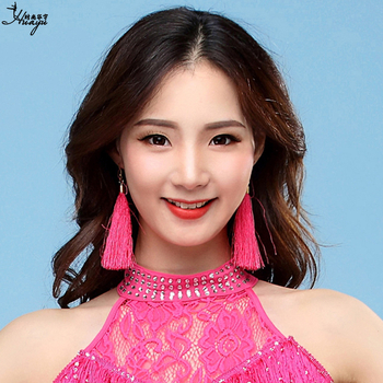 Függő tollas fülbevalók Xiaoxiangfeng stílusban, friss és édes dizájn, nőknek, titanötvözet szárak, sprayfényezés