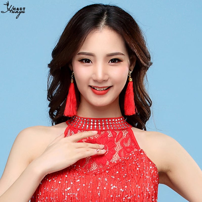 Függő tollas fülbevalók Xiaoxiangfeng stílusban, friss és édes dizájn, nőknek, titanötvözet szárak, sprayfényezés