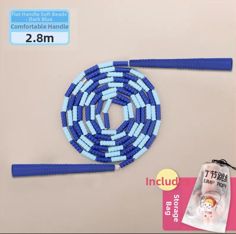 Detské PU švihadlo s korálkami s nastaviteľným vzorom korálok, švihadlo na skákanie s korálkami, 2.8