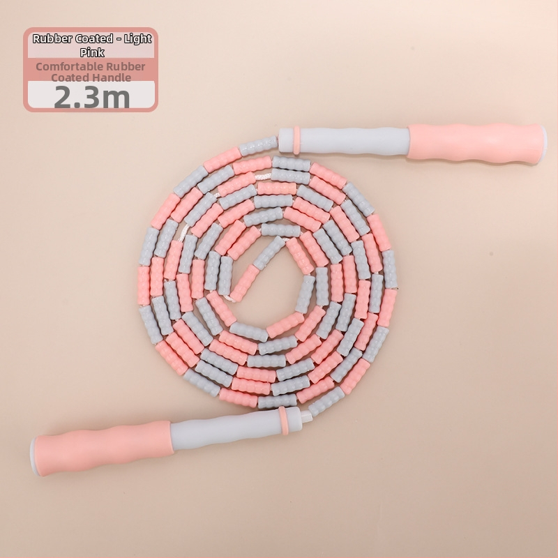 Detské PU švihadlo s korálkami s nastaviteľným vzorom korálok, švihadlo na skákanie s korálkami, 2.8