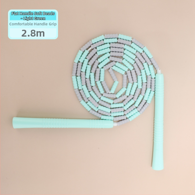 Detské PU švihadlo s korálkami s nastaviteľným vzorom korálok, švihadlo na skákanie s korálkami, 2.8