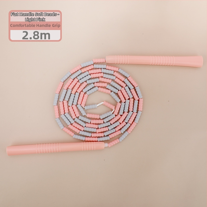 Detské PU švihadlo s korálkami s nastaviteľným vzorom korálok, švihadlo na skákanie s korálkami, 2.8