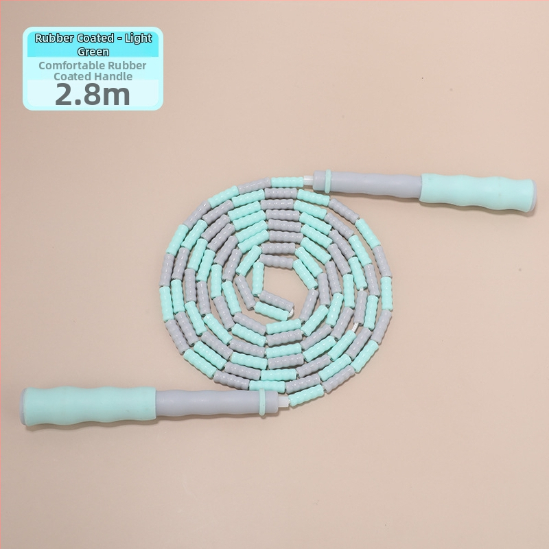 Detské PU švihadlo s korálkami s nastaviteľným vzorom korálok, švihadlo na skákanie s korálkami, 2.8