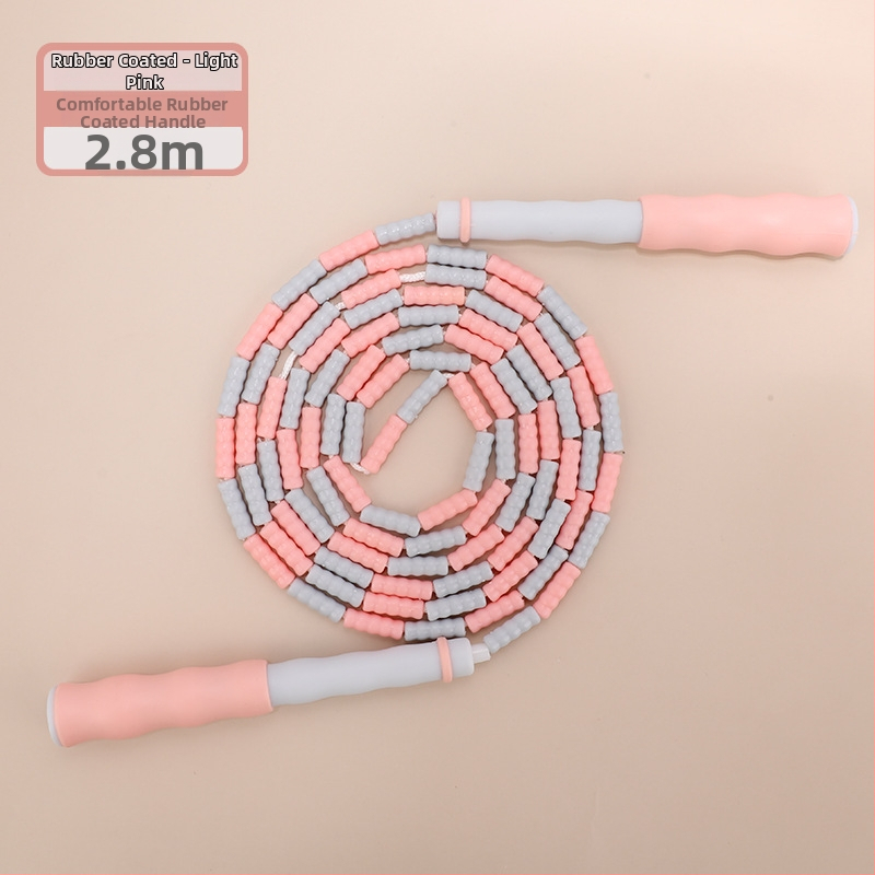 Detské PU švihadlo s korálkami s nastaviteľným vzorom korálok, švihadlo na skákanie s korálkami, 2.8