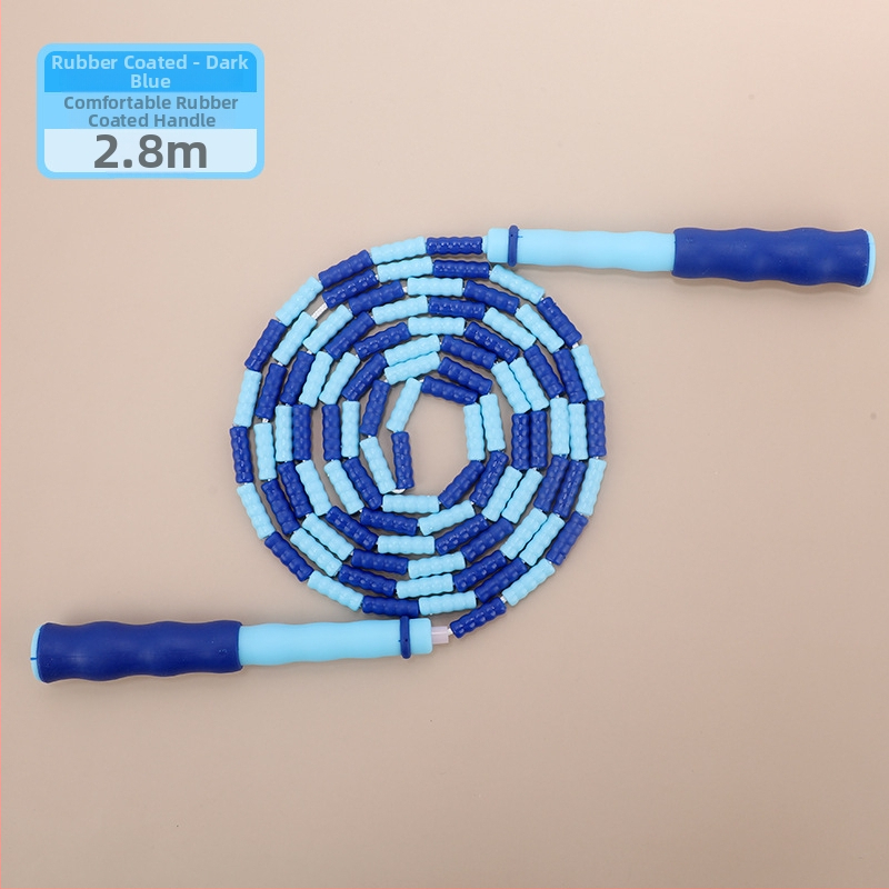 Detské PU švihadlo s korálkami s nastaviteľným vzorom korálok, švihadlo na skákanie s korálkami, 2.8