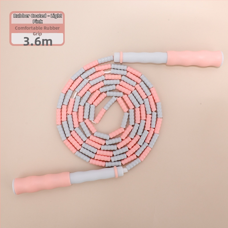 Detské PU švihadlo s korálkami s nastaviteľným vzorom korálok, švihadlo na skákanie s korálkami, 2.8