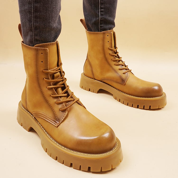 Ghete Martin mid-top, upper din mesh, talpă din cauciuc, toc conic 3–5 cm