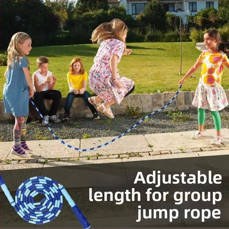 Hurricane PVC dlhé lano na skákanie pre skupiny s bambusovým prvkom