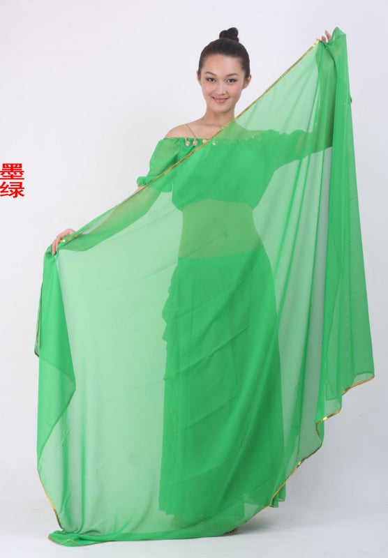 Μαντήλι χορού της κοιλιάς από chiffon, 100% πολυεστέρας, μονόχρωμο σχέδιο, γυναικείο