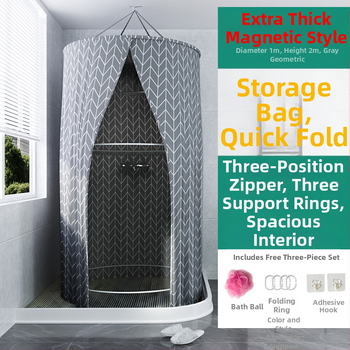 Kruhová sprchová clona do kúpeľne, polyester, moderný štýl, cartoon japonský vzor, možná úprava loga