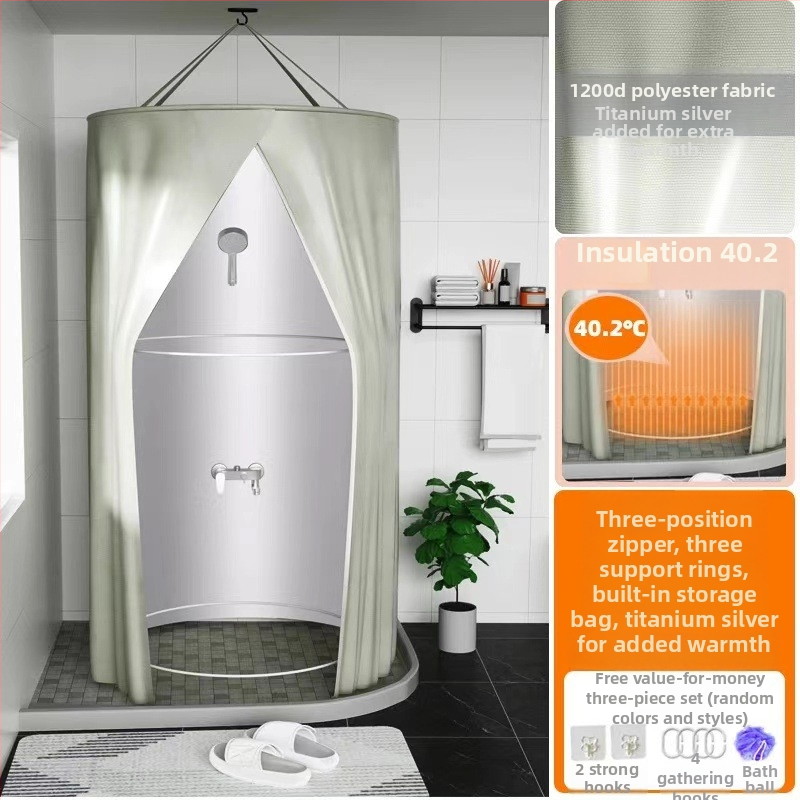 Kruhová sprchová clona do kúpeľne, polyester, moderný štýl, cartoon japonský vzor, možná úprava loga