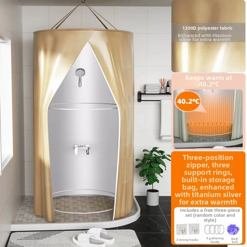 Kruhová sprchová clona do kúpeľne, polyester, moderný štýl, cartoon japonský vzor, možná úprava loga