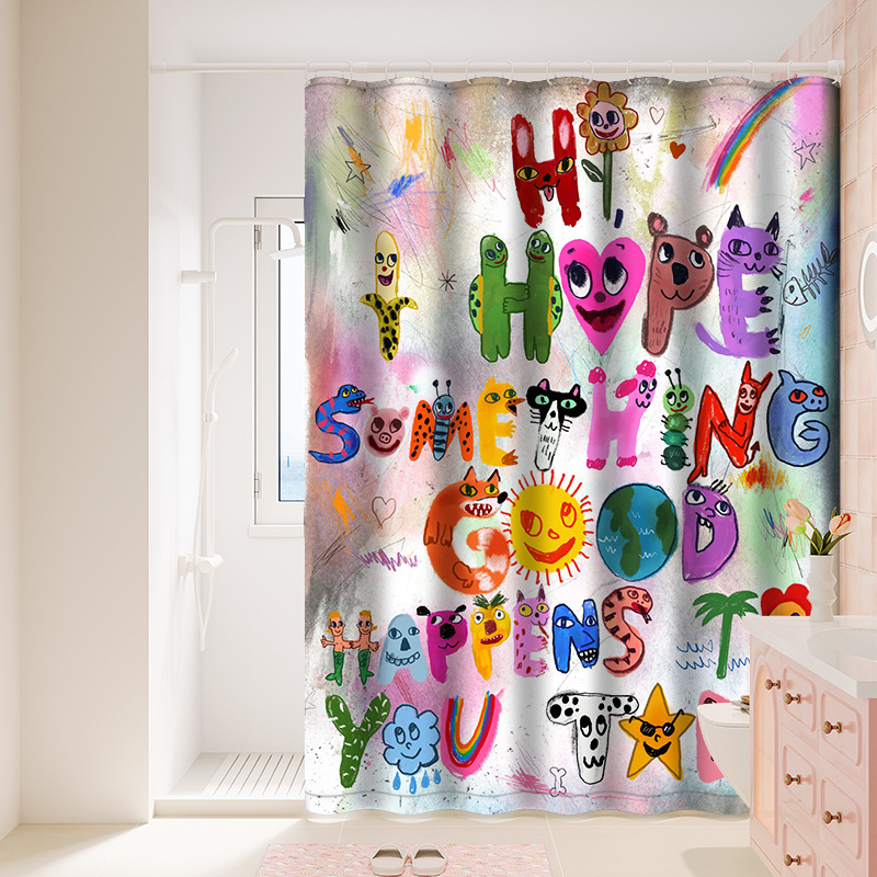 Cortină de duș cu desene animate, material: rășină diamant, stil: modern minimalist, marcă: Alta, neimportată