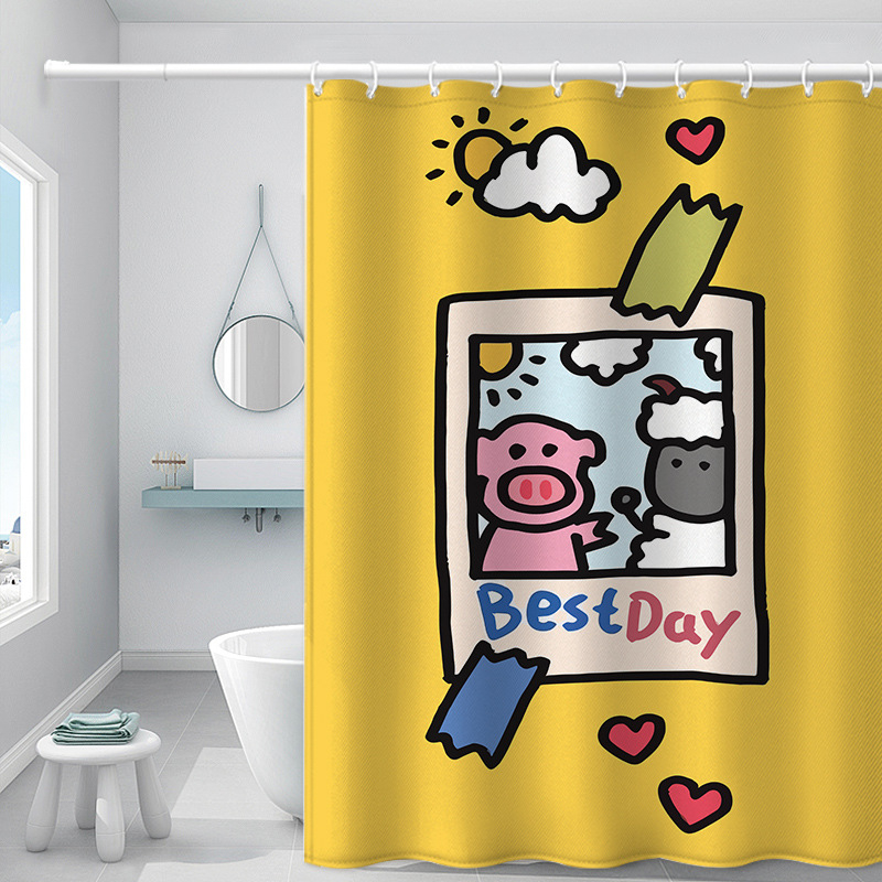 Cortină de duș cu desene animate, material: rășină diamant, stil: modern minimalist, marcă: Alta, neimportată