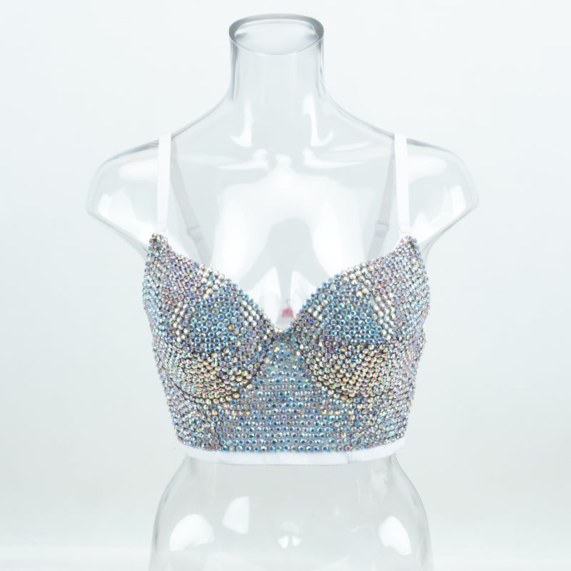 Sutien pentru dansul burții cu oase de pește, bretele detașabile, închidere la spate cu cinci rânduri de capse, material principal poliester, căptușeală poliester