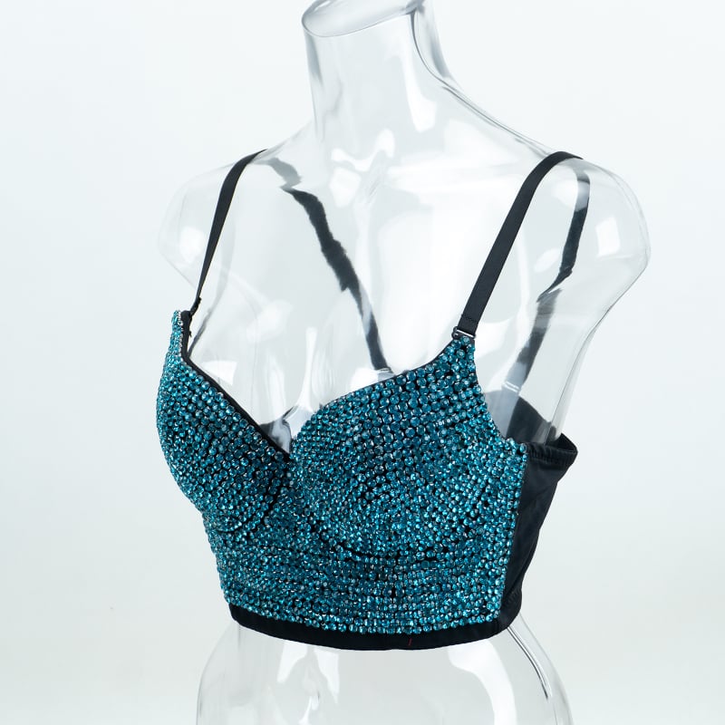 Sutien pentru dansul burții cu oase de pește, bretele detașabile, închidere la spate cu cinci rânduri de capse, material principal poliester, căptușeală poliester