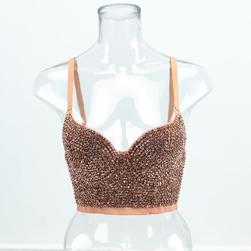 Sutien pentru dansul burții cu oase de pește, bretele detașabile, închidere la spate cu cinci rânduri de capse, material principal poliester, căptușeală poliester