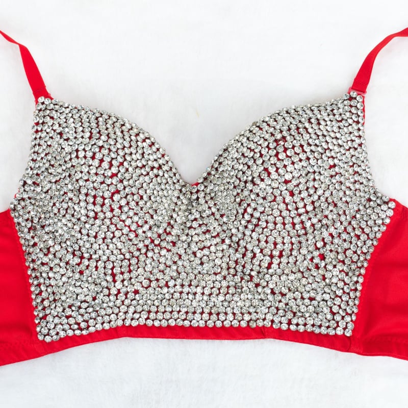 Sutien pentru dansul burții cu oase de pește, bretele detașabile, închidere la spate cu cinci rânduri de capse, material principal poliester, căptușeală poliester