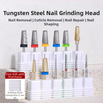 Εργαλείο λείανσης επιφανείας νυχιών – βολφράμ ατσάλι, 5-σε-1 κεφαλή αφαίρεσης βερνικιού και βήματος λείανσης, για οικιακή χρήση