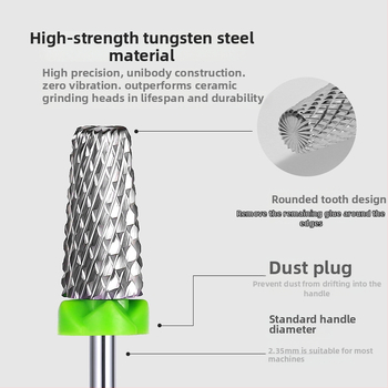 Εργαλείο λείανσης επιφανείας νυχιών – βολφράμ ατσάλι, 5-σε-1 κεφαλή αφαίρεσης βερνικιού και βήματος λείανσης, για οικιακή χρήση