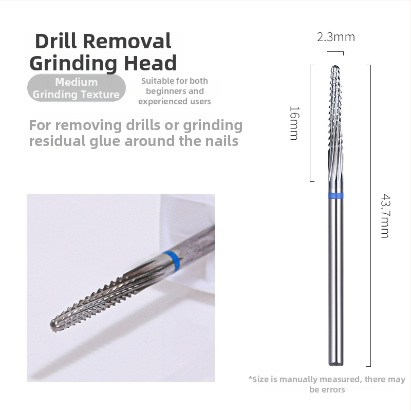 Εργαλείο λείανσης επιφανείας νυχιών – βολφράμ ατσάλι, 5-σε-1 κεφαλή αφαίρεσης βερνικιού και βήματος λείανσης, για οικιακή χρήση