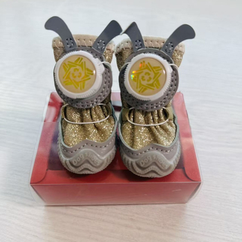 De Wangxing Cipele za kućne ljubimce, mrežaste, prozračne za male pse, s okretkom kopče, set od 4 komada