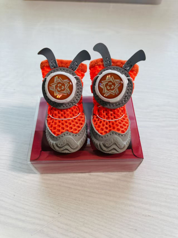 De Wangxing Cipele za kućne ljubimce, mrežaste, prozračne za male pse, s okretkom kopče, set od 4 komada