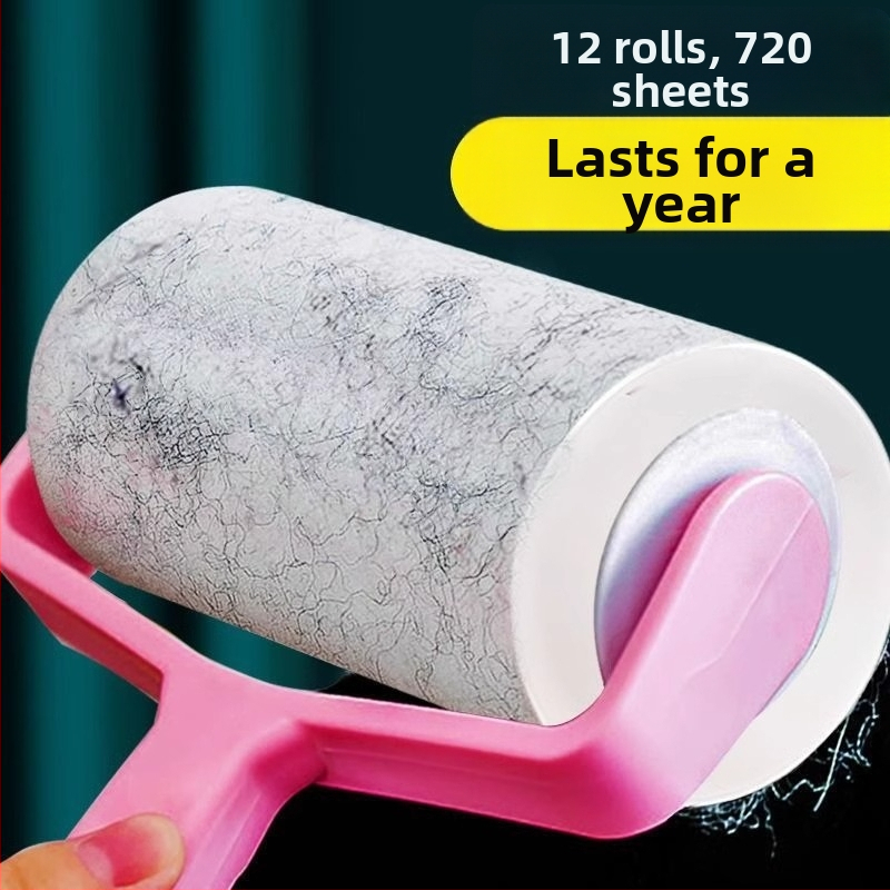 Ljepljivi valjak za uklanjanje dlaka s zamjenjivim jezgrom, periv, moderan minimalistički dizajn