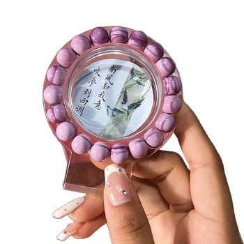 Kézzel készített üveg gyöngy karkötő, uniszex geometriai forma, évfordulóra ajándék