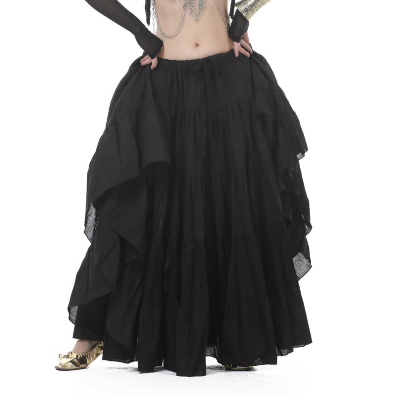 Has-táncra szánt tribál len szoknya – 100% len, bélés lenből, néptánc ruházat