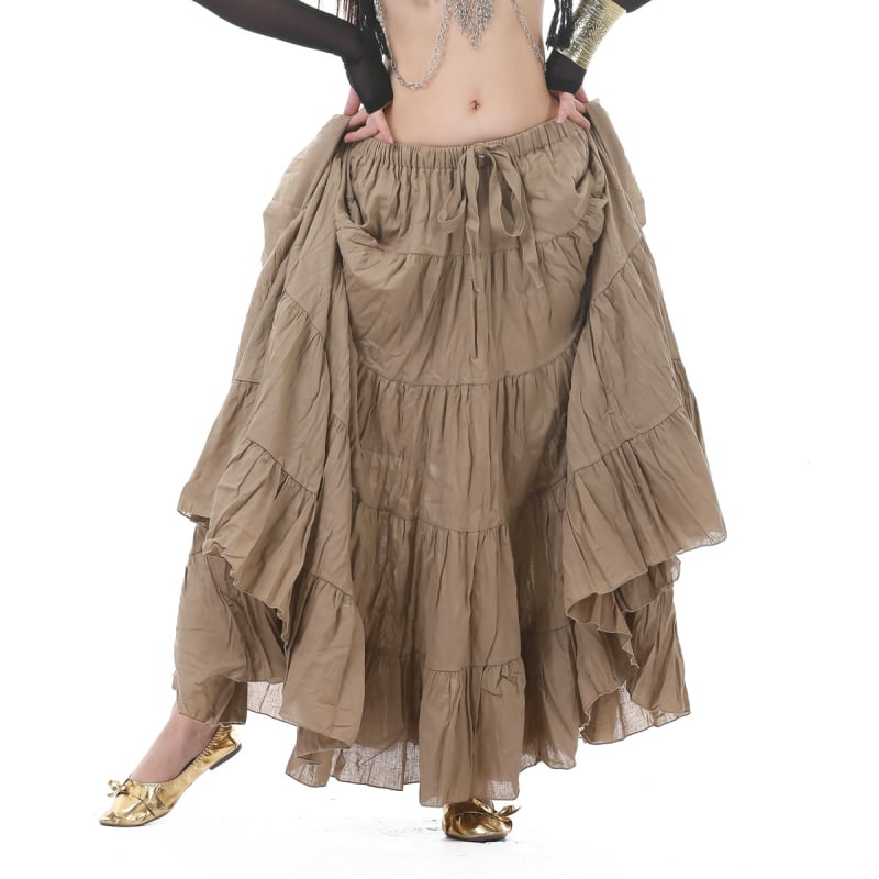 Has-táncra szánt tribál len szoknya – 100% len, bélés lenből, néptánc ruházat